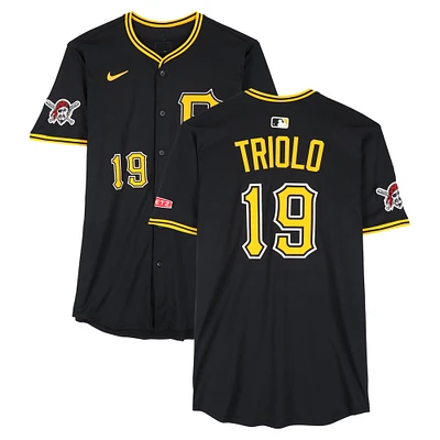 Jared Triolo Pittsburgh Pirates Game-Used #19 Black Nike Jersey from March 10 & 14, 2025