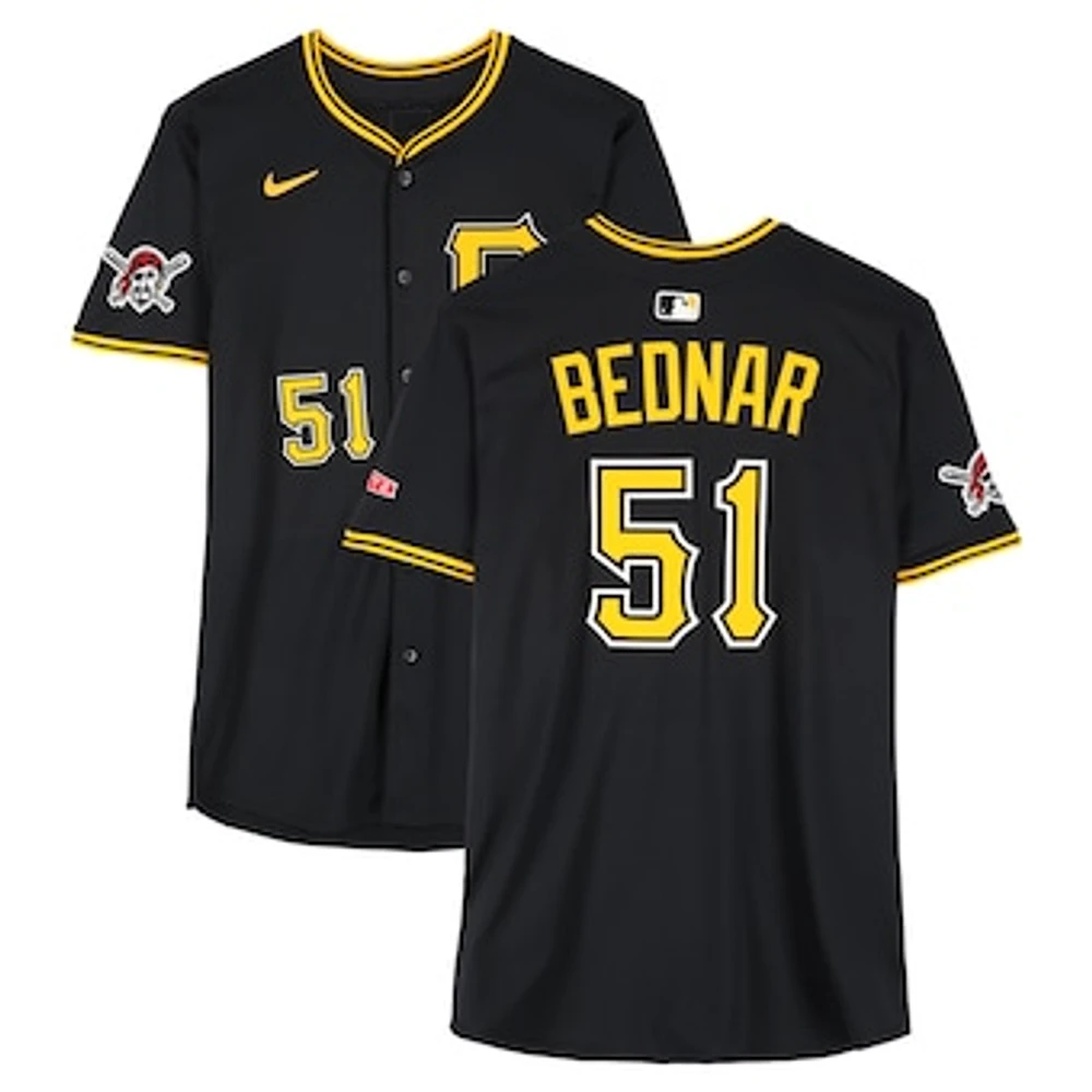 David Bednar Pittsburgh Pirates Game-Used #51 Black Nike Jersey vs. Baltimore Orioles on March 15, 2025