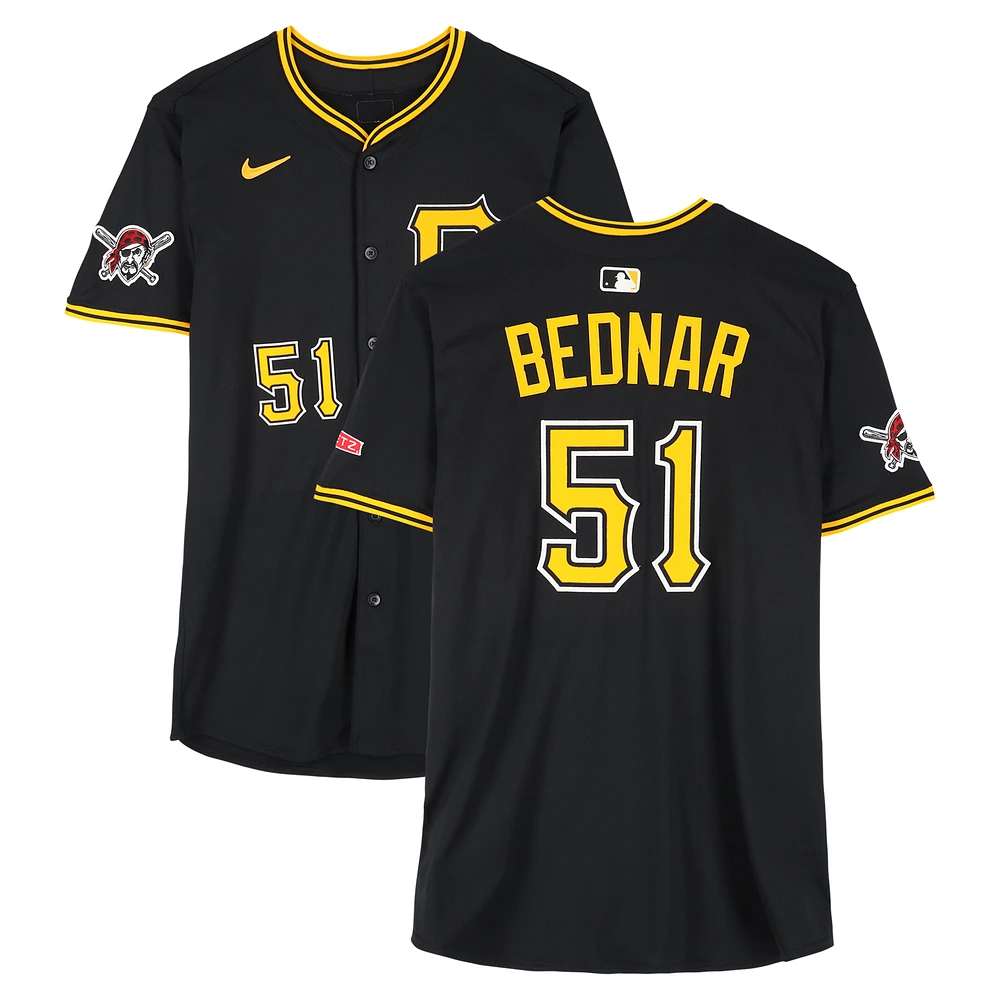 David Bednar Pittsburgh Pirates Game-Used #51 Black Nike Jersey vs. Baltimore Orioles on March 15, 2025