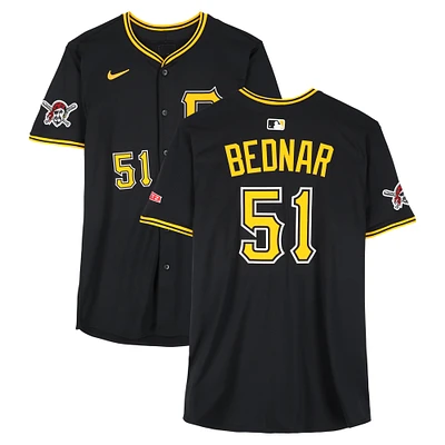 David Bednar Pittsburgh Pirates Game-Used #51 Black Nike Jersey vs. Baltimore Orioles on March 15, 2025