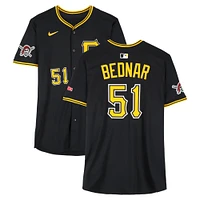 David Bednar Pittsburgh Pirates Game-Used #51 Black Nike Jersey vs. Baltimore Orioles on March 15, 2025
