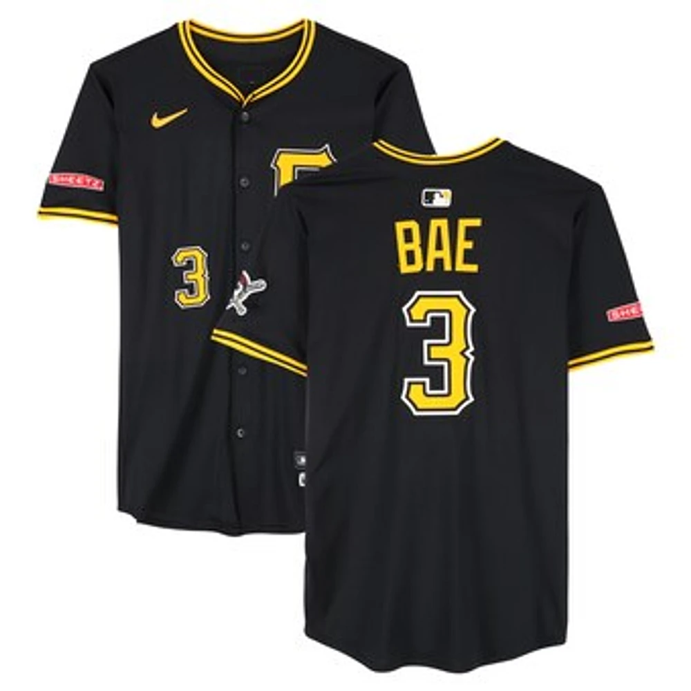 Ji-Hwan Bae Pittsburgh Pirates Game-Used #3 Black Nike Jersey from March 10, 11, 14 & 15, 2025