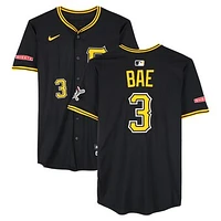 Ji-Hwan Bae Pittsburgh Pirates Game-Used #3 Black Nike Jersey from March 10, 11, 14 & 15, 2025