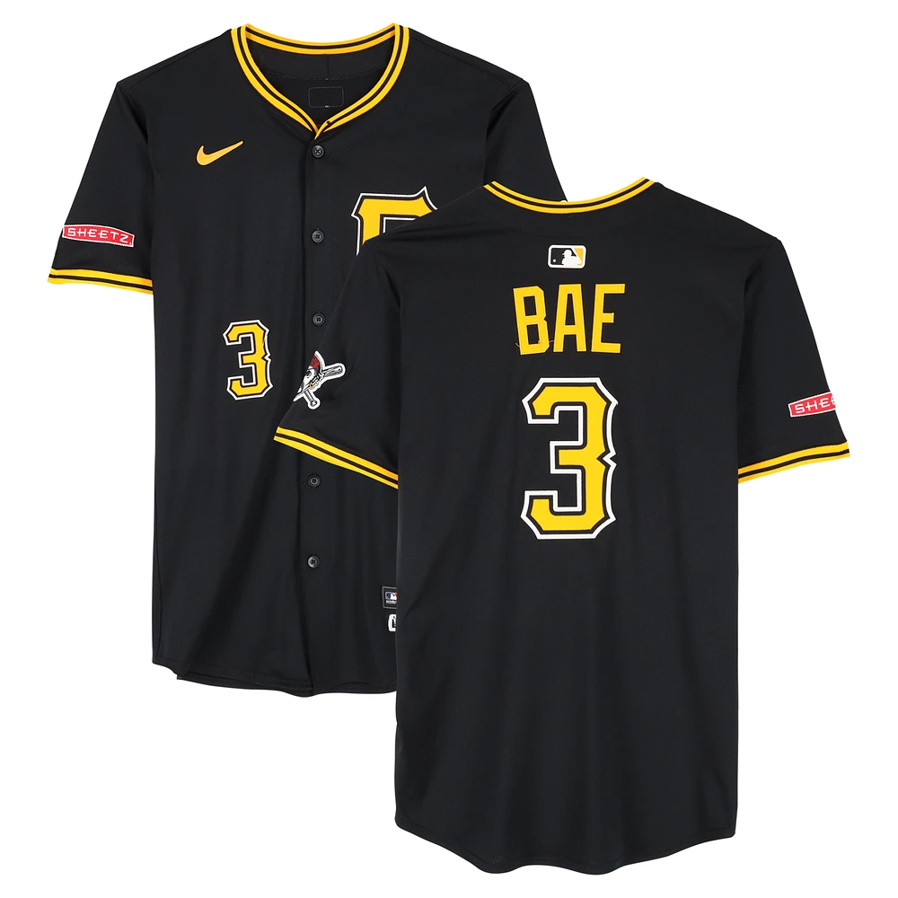 Ji-Hwan Bae Pittsburgh Pirates Game-Used #3 Black Nike Jersey from March 10, 11, 14 & 15, 2025