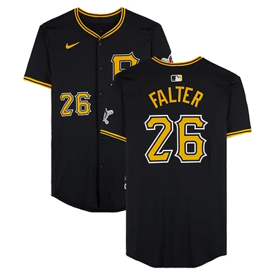 Bailey Falter Pittsburgh Pirates Player-Issued #26 Black Nike Home Jersey from the 2024 MLB Season
