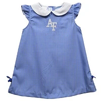 Infant Girls Vive La Fete Royal Air Force Falcons Mini Check Pattern A-Line Dress