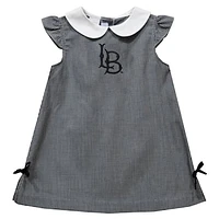 Infant Girls Vive La Fete Black Cal State Long Beach The Mini Check Pattern A-Line Dress