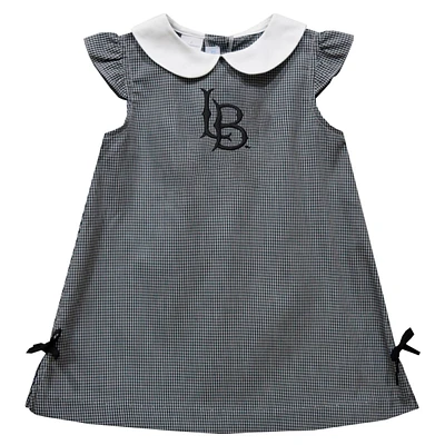 Infant Girls Vive La Fete Black Cal State Long Beach The Mini Check Pattern A-Line Dress