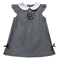 Infant Girls Vive La Fete Black Cal State Long Beach The Mini Check Pattern A-Line Dress