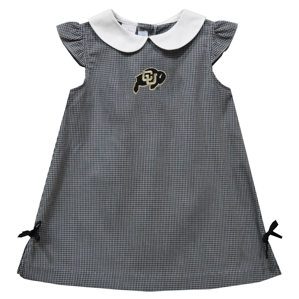 Infant Girls Vive La Fete Black Colorado Buffaloes Mini Check Pattern A-Line Dress