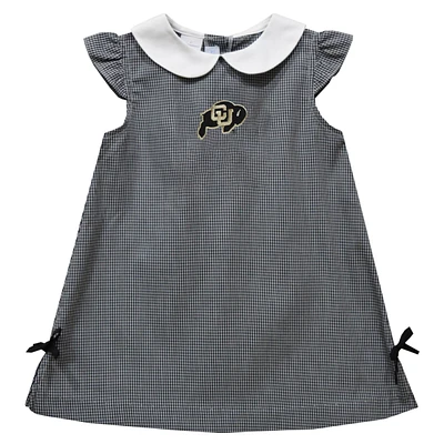 Infant Girls Vive La Fete Black Colorado Buffaloes Mini Check Pattern A-Line Dress