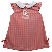 Infant Girls Vive La Fete Red Davidson Wildcats Mini Check Pattern A-Line Dress