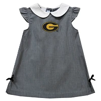 Infant Girls Vive La Fete Black Grambling Tigers Mini Check Pattern A-Line Dress