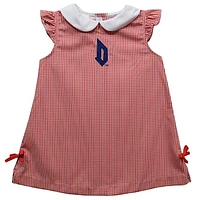 Infant Girls Vive La Fete Red Duquesne Dukes Mini Check Pattern A-Line Dress
