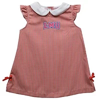 Infant Girls Vive La Fete Red Loyola Marymount Lions Mini Check Pattern A-Line Dress