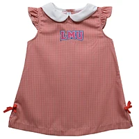Infant Girls Vive La Fete Red Loyola Marymount Lions Mini Check Pattern A-Line Dress