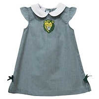 Infant Girls Vive La Fete Green Southeastern Louisiana Lions Mini Check Pattern A-Line Dress