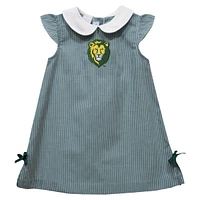 Infant Girls Vive La Fete Green Southeastern Louisiana Lions Mini Check Pattern A-Line Dress