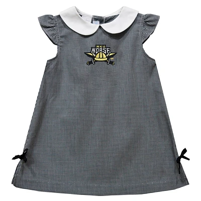 Infant Girls Vive La Fete Black Northern Kentucky University Norse Mini Check Pattern A-Line Dress