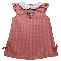 Infant Girls Vive La Fete Red Radford Highlanders Mini Check Pattern A-Line Dress