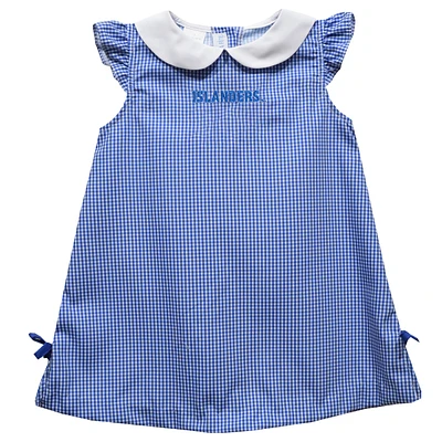 Infant Girls Vive La Fete Royal Texas A&M Corpus Christi Islanders Mini Check Pattern A-Line Dress