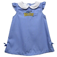 Infant Girls Vive La Fete Navy Toledo Rockets Mini Check Pattern A-Line Dress