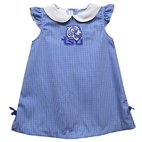 Infant Girls Vive La Fete Royal Tennessee State Tigers Mini Check Pattern A-Line Dress