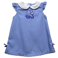 Infant Girls Vive La Fete Royal Tennessee State Tigers Mini Check Pattern A-Line Dress