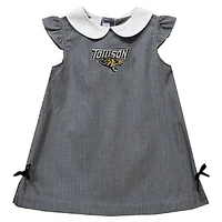 Infant Girls Vive La Fete Black Towson Tigers Mini Check Pattern A-Line Dress
