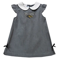 Infant Girls Vive La Fete Black Towson Tigers Mini Check Pattern A-Line Dress
