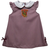 Infant Girls Vive La Fete Crimson Tuskegee Golden Tigers Mini Check Pattern A-Line Dress