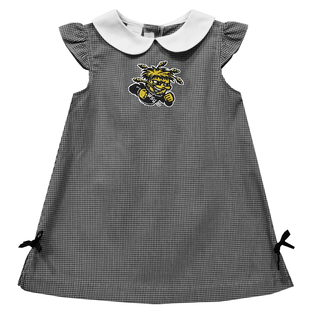 Infant Girls Vive La Fete Black Wichita State Shockers Mini Check Pattern A-Line Dress