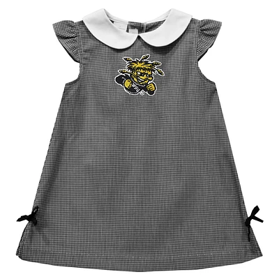 Infant Girls Vive La Fete Black Wichita State Shockers Mini Check Pattern A-Line Dress