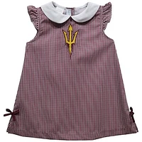 Toddler Girls Vive La Fete Maroon Arizona State Sun Devils Mini Check Pattern A-Line Dress