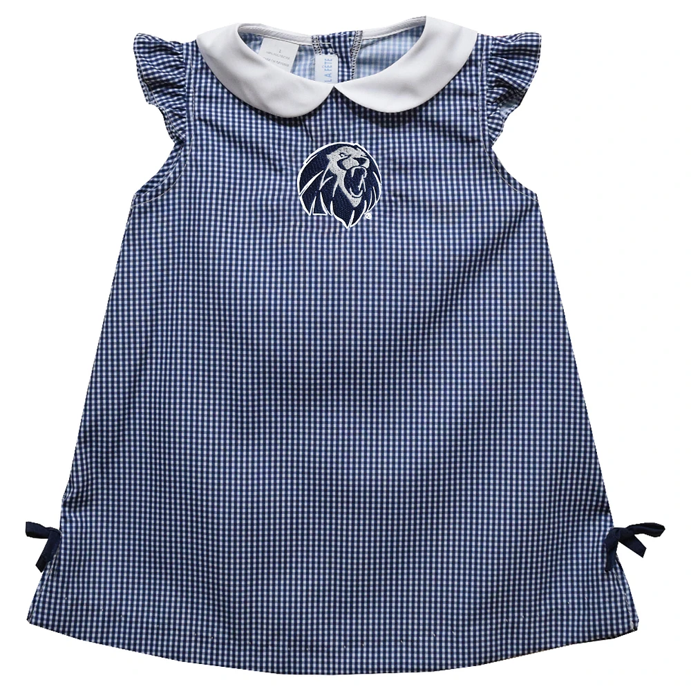 Toddler Girls Vive La Fete Navy Arkansas Fort Smith Lions Mini Check Pattern A-Line Dress