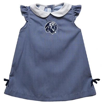 Toddler Girls Vive La Fete Navy Arkansas Fort Smith Lions Mini Check Pattern A-Line Dress