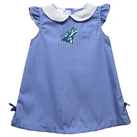 Toddler Girls Vive La Fete Blue Cal State San Bernardino Coyotes Mini Check Pattern A-Line Dress