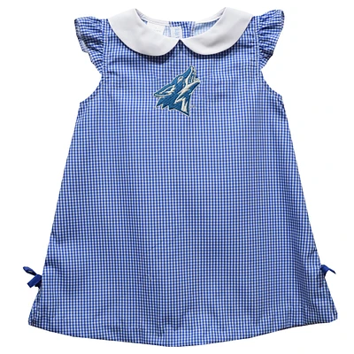 Toddler Girls Vive La Fete Blue Cal State San Bernardino Coyotes Mini Check Pattern A-Line Dress