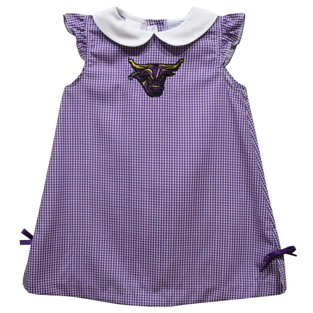 Toddler Girls Vive La Fete Purple Minnesota State Mavericks Mini Check Pattern A-Line Dress