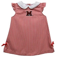 Toddler Girls Vive La Fete Red Miami University RedHawks Mini Check Pattern A-Line Dress