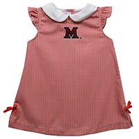 Toddler Girls Vive La Fete Red Miami University RedHawks Mini Check Pattern A-Line Dress