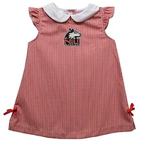 Toddler Girls Vive La Fete Cardinal Northern Illinois Huskies Mini Check Pattern A-Line Dress