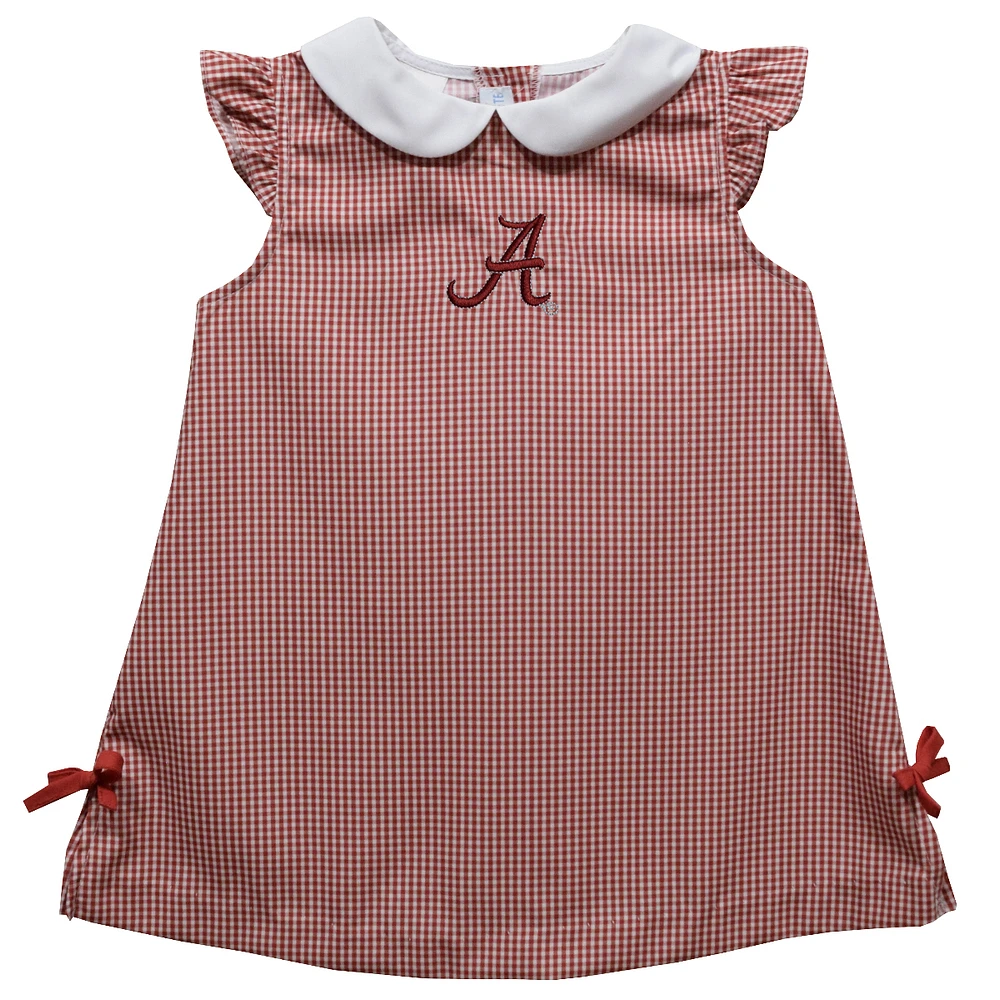 Toddler Girls Vive La Fete Crimson Alabama Tide Mini Check Pattern A-Line Dress
