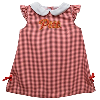 Toddler Girls Vive La Fete Crimson Pittsburg State Gorillas Mini Check Pattern A-Line Dress