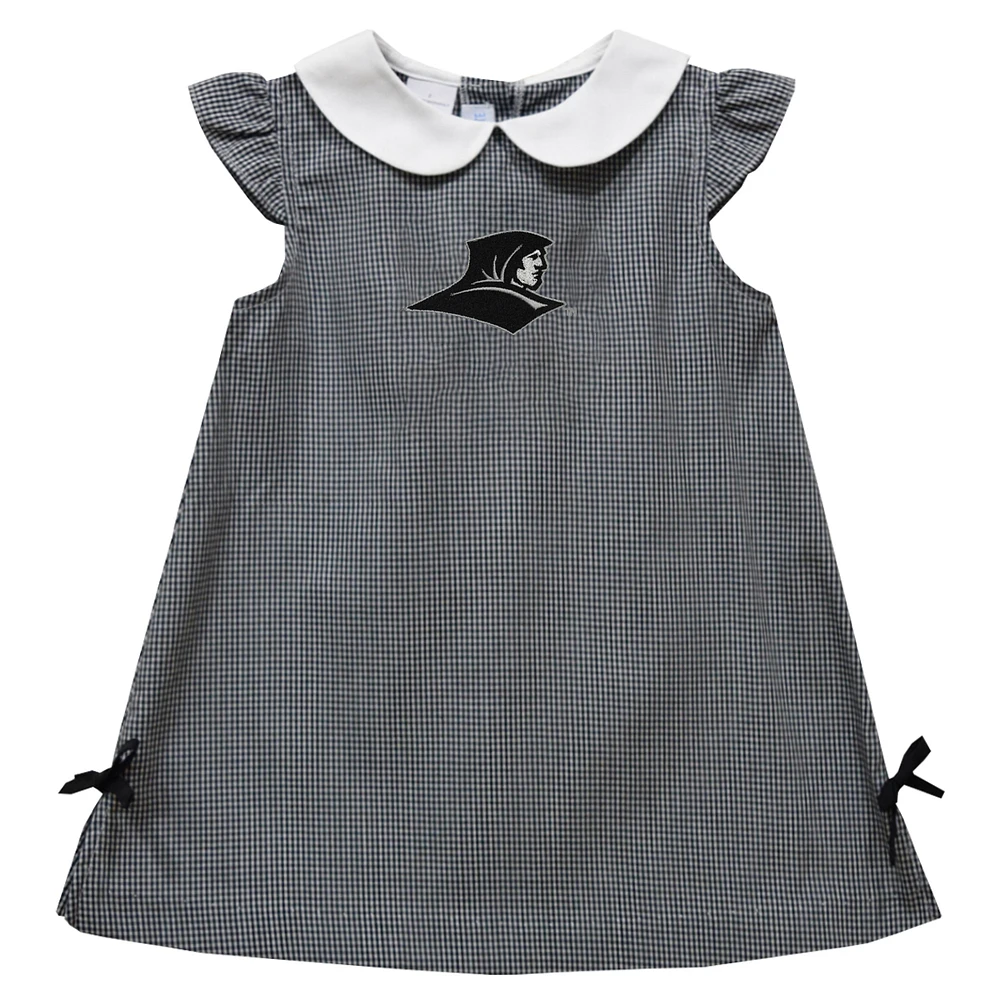 Toddler Girls Vive La Fete Black Providence Friars Mini Check Pattern A-Line Dress