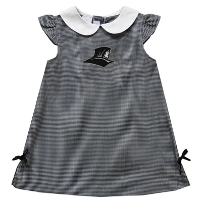 Toddler Girls Vive La Fete Black Providence Friars Mini Check Pattern A-Line Dress