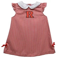 Toddler Girls Vive La Fete Scarlet Rutgers Knights Mini Check Pattern A-Line Dress