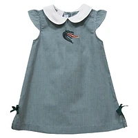 Toddler Girls Vive La Fete Green UAB Blazers Mini Check Pattern A-Line Dress