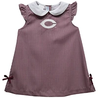 Toddler Girls Vive La Fete Maroon UChicago Maroons Mini Check Pattern A-Line Dress