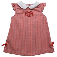 Toddler Girls Vive La Fete Red New Mexico Lobos Mini Check Pattern A-Line Dress
